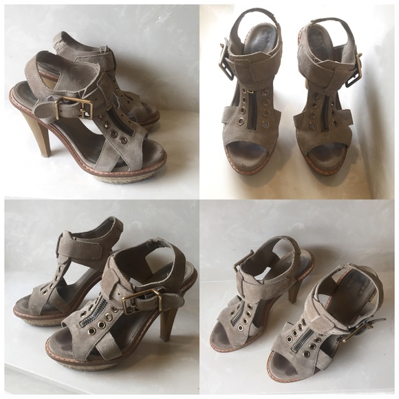 Burberry suede leather espadrille heels Sz Euro 40 - Picture 2 of 4